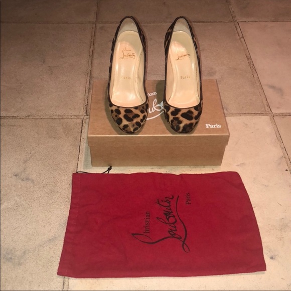 SOLD...Authentic Christian Louboutin Leopard Print - Picture 5 of 8